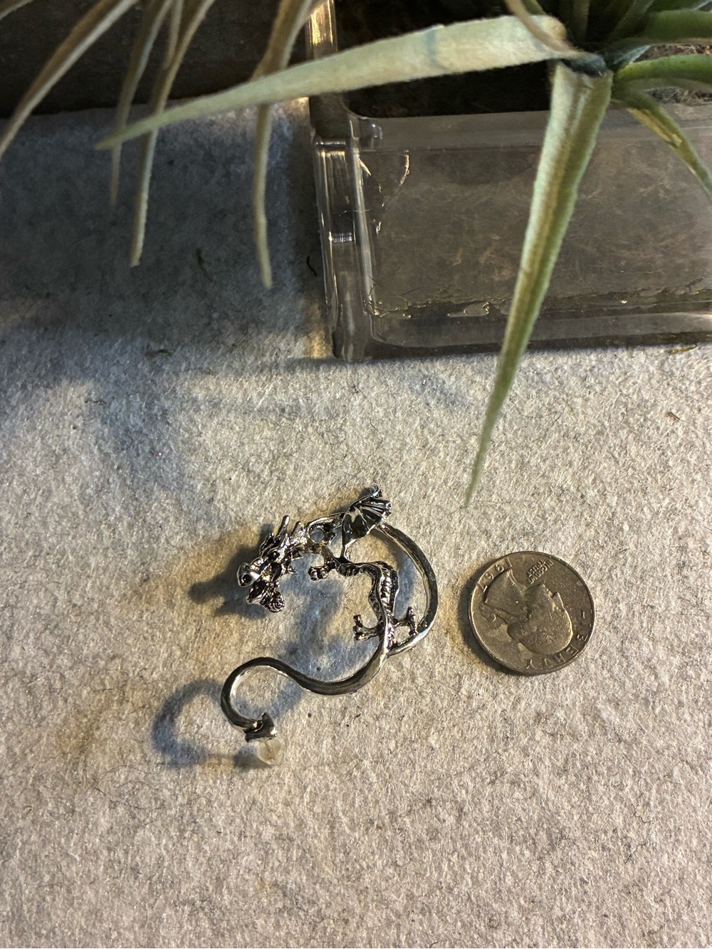 Silver Dragon earring